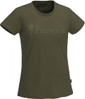 Pinewood Outdoor Life -naisten t-paita, tummanvihreä