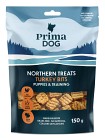 PrimaDog Northern Treats Bits Kalkon för Valpar & Träning makupalat, 150g