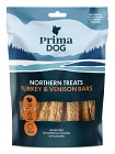 PrimaDog Northern Treats Kalkon-Viltkött Bar makupala, 150g