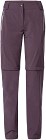 Vaude Farley Stretch Zo T-Zip Pants II naisten katkolahjehousut, violetti